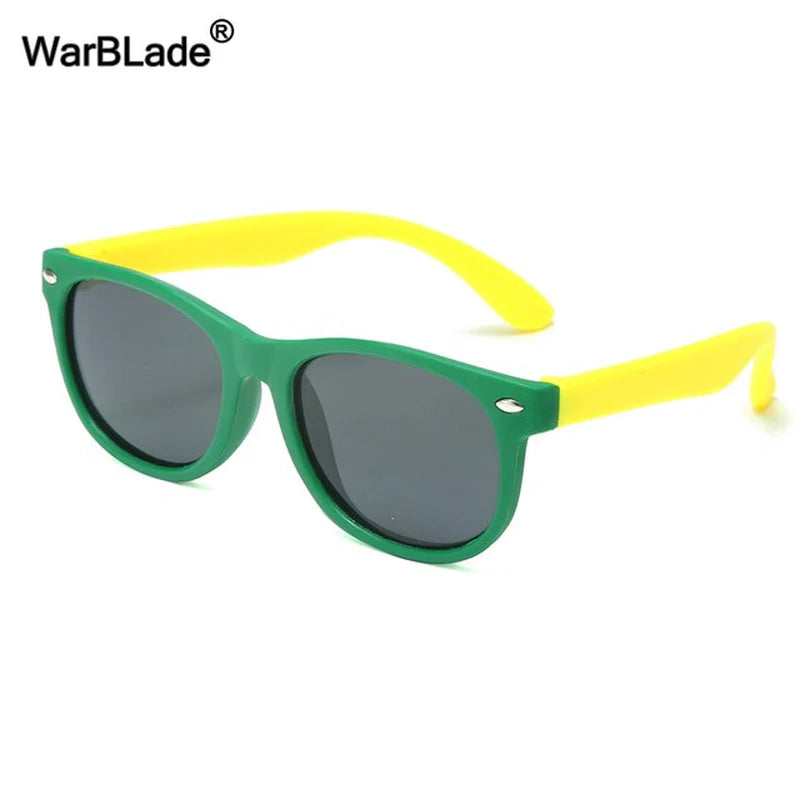 Warblade round Polarized Kids Sunglasses Silicone Flexible Safety Children Sun Glasses Fashion Boys Girls Shades Eyewear UV400