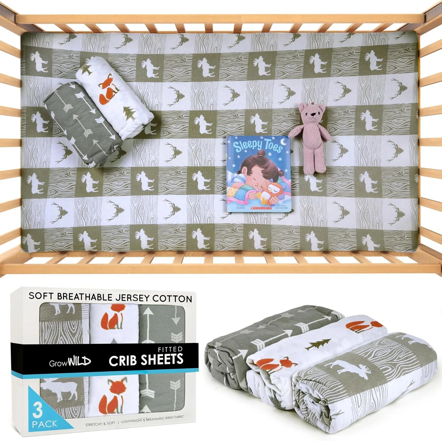 Crib Sheets 3 Pack