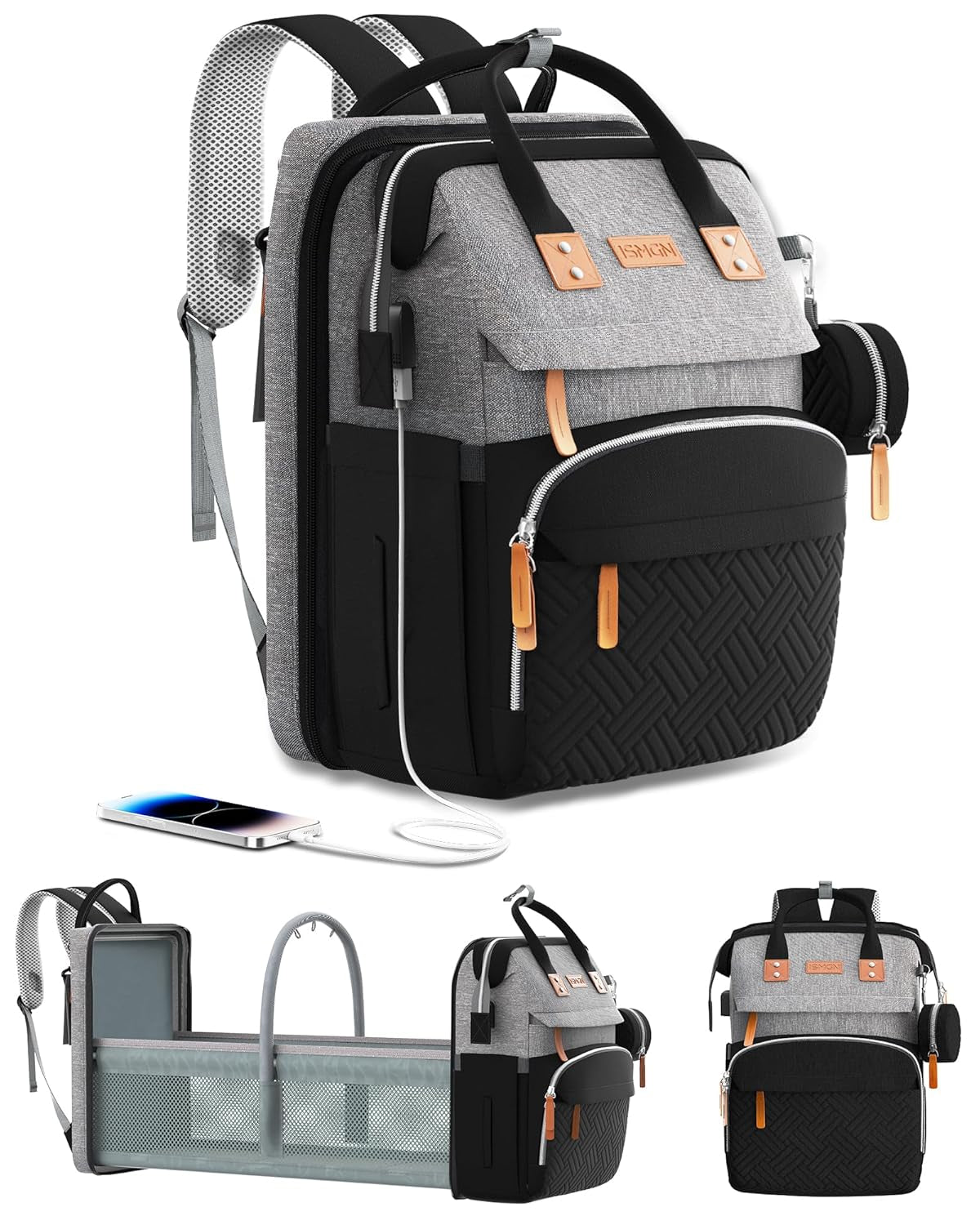 Diaper Bag Backpack with Changing Station