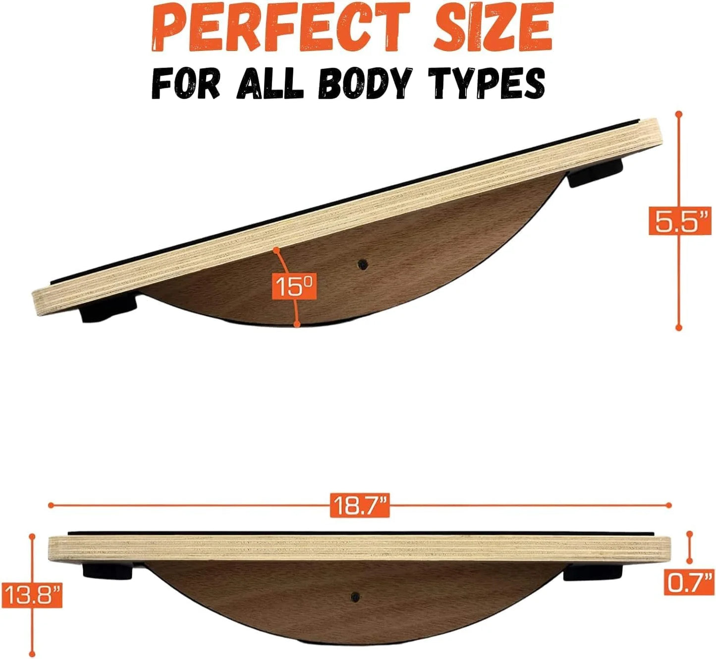 Balance Board for Physical Therapy, Rocker - 17.5”