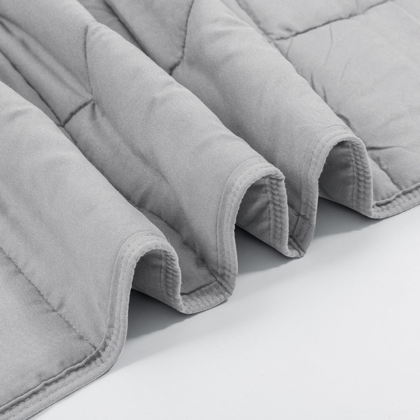 Weighted Blanket for Adults (60"X80", 15Lbs, Queen Size Light Grey) 