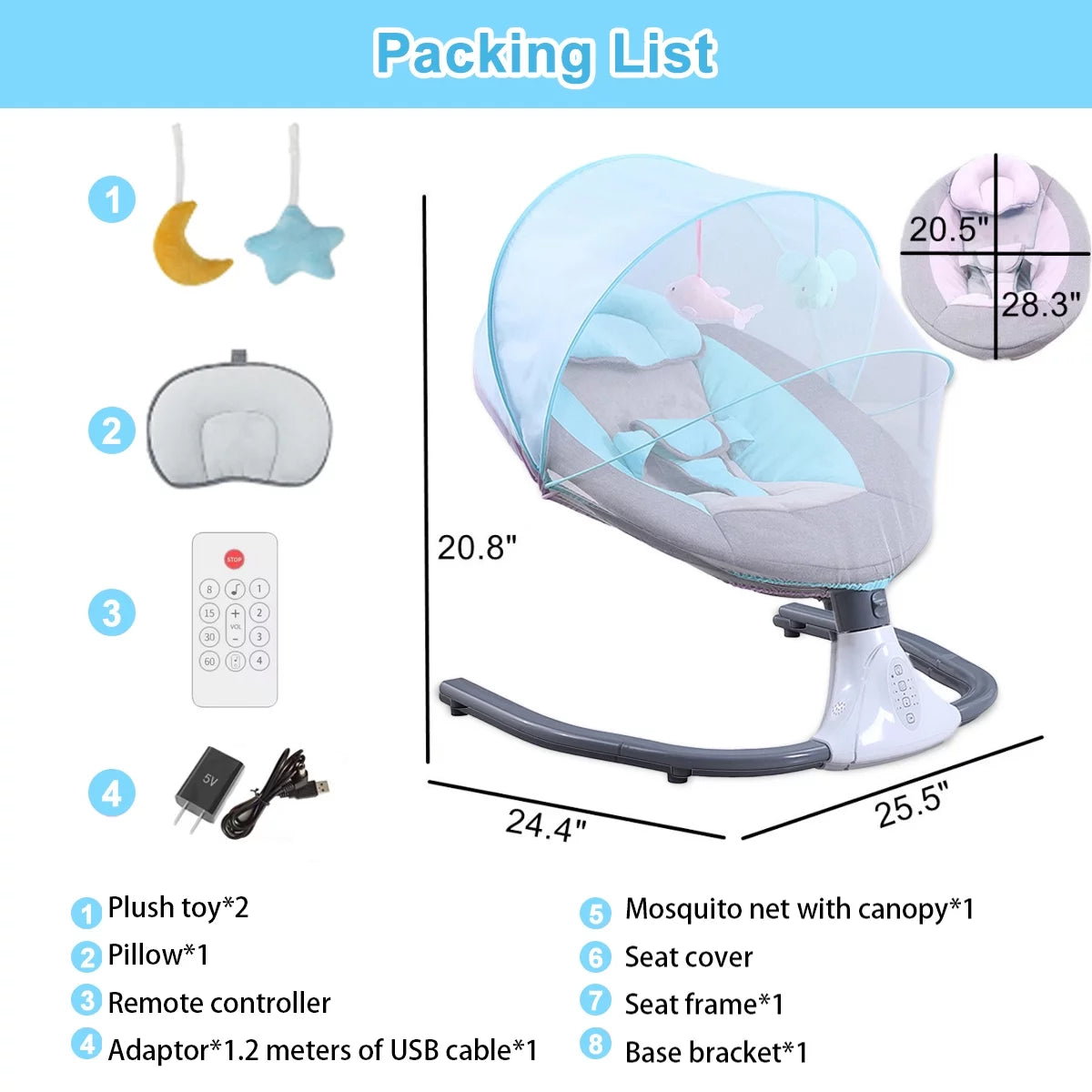 Baby Swing Portable Electric