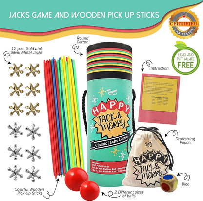 Jacks Game with Ball Classic and Pick up Sticks