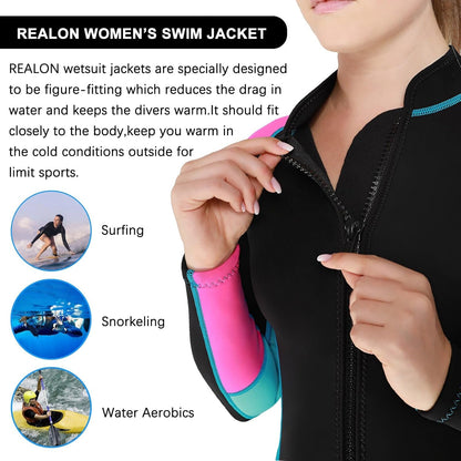 Wetsuit Jacket For Adults, 2Mm Neoprene