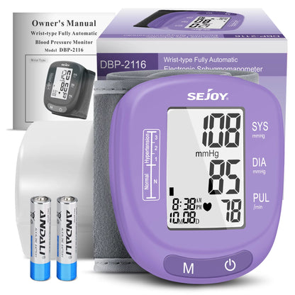 Blood Pressure Monitor, Wrist, Digital BP Machine