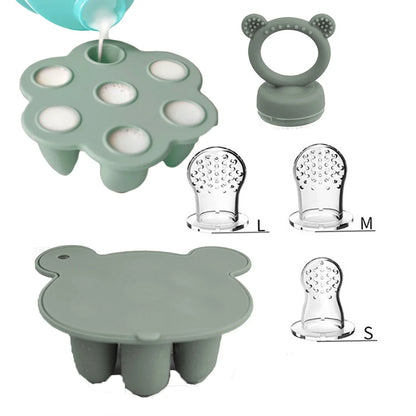 Silicone Baby Food Feeder Pacifier & Breastmilk Freezer Molds