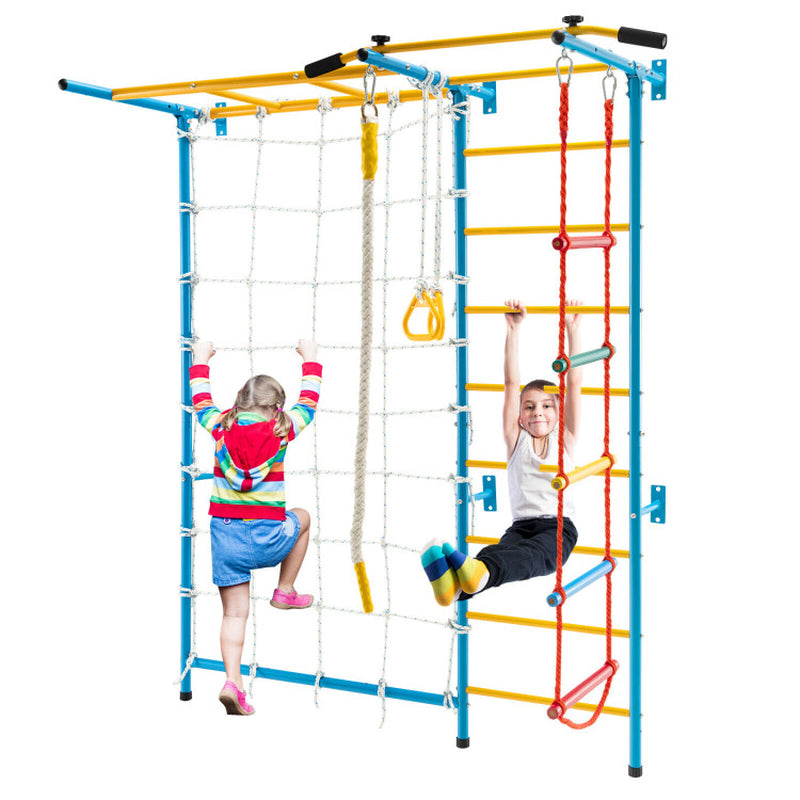 7 in 1 Kids Indoor Gym Playground Wall Ladder