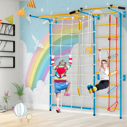 7 in 1 Kids Indoor Gym Playground Wall Ladder