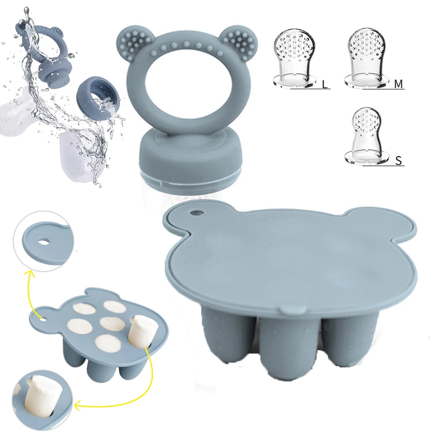 Silicone Baby Food Feeder Pacifier & Breastmilk Freezer Molds